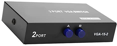 Monitor Splitter For Dual Monitor Display, Video Splitter 3 Standard VGA Female VGA Switcher, VGA Switcher Splitter With Its Ability to Connect 2 Computers to