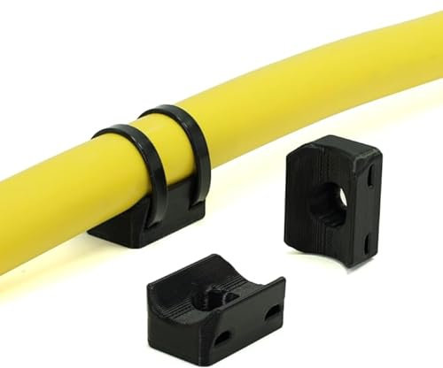 Kabelbinder Schraubsockel, Hochfest UV-Beständig für schnelle Montage auf Platten, Wänden oder Aluprofil, für verschiedene Kabel, Schläche, Leitungen geeignet (D20 S 28mm x 21mm, 16, Stück)