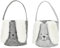 itsisa Filzkorb Osterkorb Hase Osterhase mit Plüschohren (2er Set) hellgrau, Creme H:15 cm - Filztasche, Geschenkkorb Ostern, Osterdeko, Frühlingsdeko,Geschenkverpackung Filz Korb Ostern