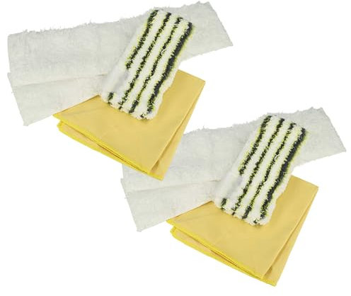 vhbw 8-Part Microfibre Cloth Set compatible with Kärcher SC 2 Upright Easyfix, SC 3, SC 3.000, SC 3.100 B Steam Cleaner