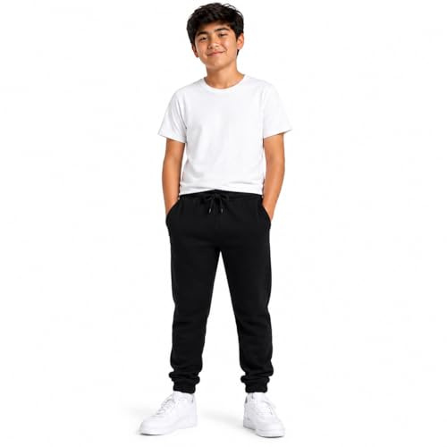 reshmena® Kids Girls Boys School Joggers Pants, Sports Fleece, Jogging Tracksuit Kids School Joggers Pants Sports PE Trouser Sport Gym wear Casual