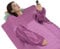 Far Infrared Sauna Blanket Dual Zone Remote Control 5 Layer Heating 650W UK Plug Adjustable 35 80C Portable Foldable for Home Spa Detox Body Shaping Relaxation Gift (Purple)