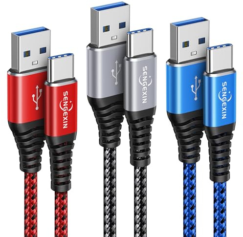 USB C Charger Cable 3Pack 3FT/1M,USB to USB C Fast Charger Cable Nylon Braided Compatible with Samsung Galaxy S25 S24 S23 S22 Ultra S21 PLUS S20 S10 S9 S8,A20e A21s A17 A16 A71 A51,Xiaomi,Huawei