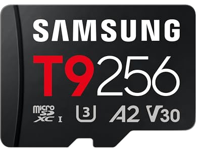 Samsung T9 Carte microSD avec Lecteur USB, 256 Go, Carte mémoire pour Drones, caméras d'action et caméras 360°, UHS-I U3, Full HD & 4K UHD, 200 Mo/s en Lecture, 130 Mo/s en écriture, MB-MH256TB/WW