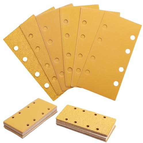 SRunDe 56 Stück 93 x 185mm Schleifpapier Set 40 60 80 120 180 240 320