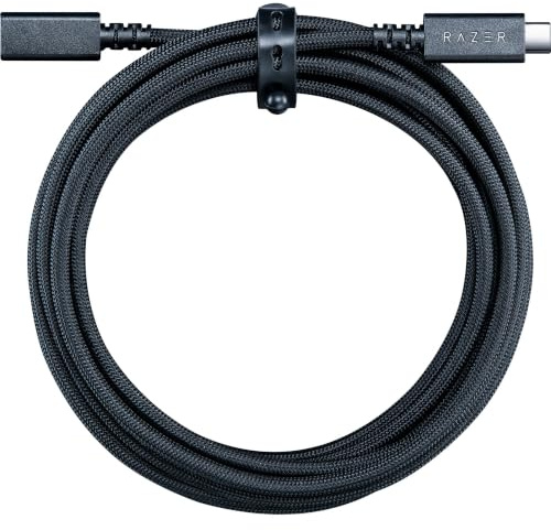 Razer Cavo di prolunga USB di tipo C - Rete di nylon intrecciata da 3 metri (10 piedi), sgancio rapido Trip-Safe, supporto di alimentazione veloce 3A per sedie da gioco e dispositivi USB-C - Nero