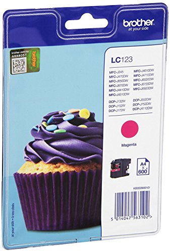 Original Brother LC-123MBP Tintenpatrone Magenta für 600 Seiten