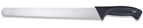 Sanelli Lario Coltello Pane, Acciaio Inossidabile, Nero, 45 x 3 x 4.5 cm