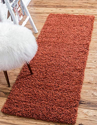 Unique Loom Solid Shag Collection Teppich (7 x 3 m, Terrakotta)