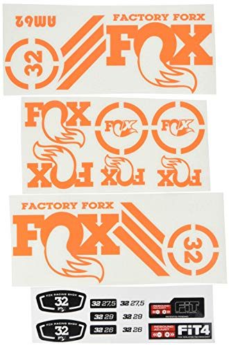 Ecoshirt Fork Fox 32 Am62 Autocollants Adesivi Forcela Gabel Fourche Orange