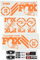 Ecoshirt Fork Fox 32 Am62 Autocollants Adesivi Forcela Gabel Fourche Orange