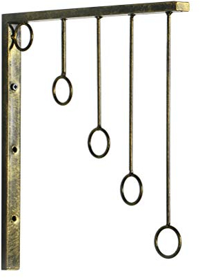 VOSAREA Kleiderständer Garderobenständer Kleiderstange Bekleidungsgeschäft Wand Metall Display Rahmen Retro Wand Kleiderbügel Haken (Bronze)