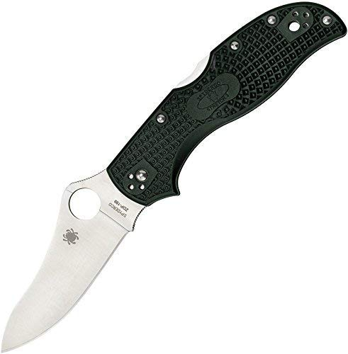 Navaja Spyderco Stretch 2 ZDP-189, Verde C90PGRE2 con Hoja de Acero ZDP189 de 9 cm Filo Liso y empuñadura de FRN Verde de 12 cm para Caza, EDC. Camping, Gentleman, Supervivencia y Bushcraft