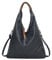 OBC Damen Tasche Shopper Schultertasche Handtasche Umhängetasche Freizeittasche Leder Optik Beuteltasche Blau
