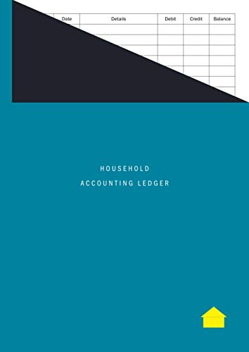 Household Accounting Ledger: Large Format / Easy Read, Simple Debit and Credit Home Accounts Book