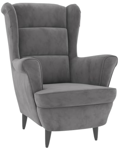 vidaXL Sessel, Relaxsessel mit gepolstertem Sitz Armlehnen, Fernsehsessel Loungesessel für Wohnzimmer, Polstersessel Ruhesessel, Hellgrau Samt