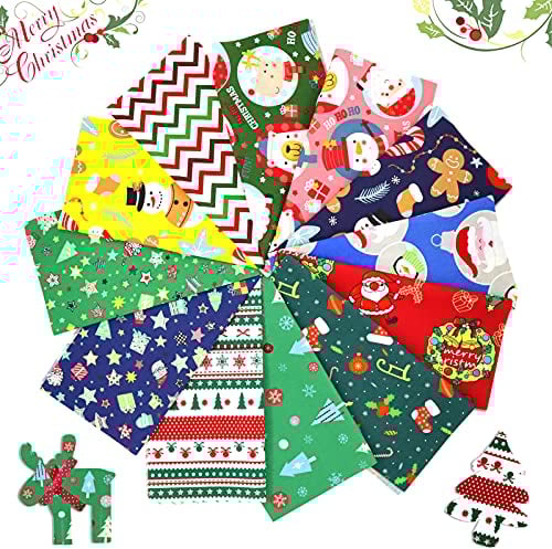 12 Stück 25x 25 cm Baumwollstoff Weihnachten Stoffpakete,Weihnachten Muster Baumwollstoff,Patchwork Stoffe Baumwolle,Patchwork Stoffpaket,Weihnachtsstoffe zum Quilten DIY Basteln Handwerken
