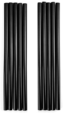 QWORK® 10 Pezzi Stick di Colla a Caldo per Attrezzi di Rimozione Ammaccature, Ø11mm x 270mm (Nero)