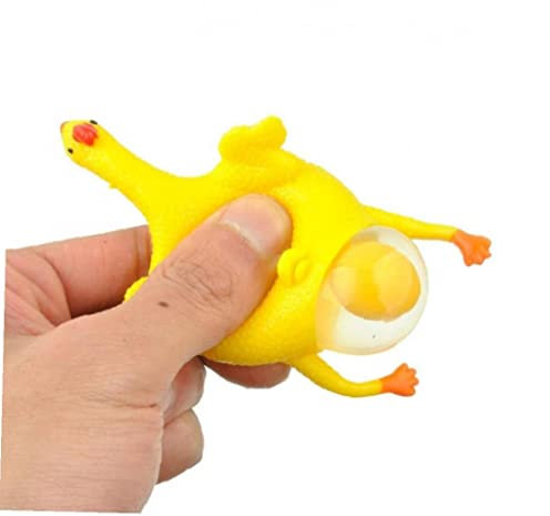 Bemvp Legen Hen Ei Spielzeug Squeeze Hähnchen Keychain Stress Relief Entlüftung Spielzeug Unfug Geschenk Schlüsselanhänger Schlüsselanhänger Brieftasche Anhänger