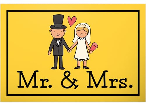 DankeDir! Mr. & Mrs. Ehepaar - Schild 30 x 20 cm - Accessoires Hochzeitsdeko Partydeko JGA Fotobox - Deko Idee Geschenk Brautpaar Hochzeit Hochzeitsgeschenk Hochzeitskarte
