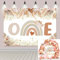 TENCOW Boho-Party-Hintergrund für Babyparty, 1. Geburtstag, Pampasgras, Boho, Regenbogen-Party-Dekoration, Zubehör, 2,3 x 1,8 m