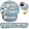 Ergonomic Mouse Pad with Wrist Support Gel Mouse Pads,Upgrade Keyboard Wrist Rest Pad Set,Cute Coasters,Non-Slip PU Base Mouse Mat for Office Home Gaming,Live Love Laugh