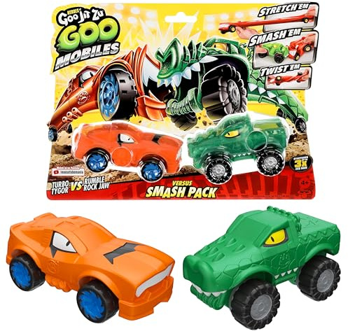 Heroes of Goo Jit Zu Goo Mobiles- Tygor Vs Rock Jaw Stretch 'em! Smash 'em! Twist 'em! Fix Them and start again! Present for 4 year old girls, boys and Goo Jit Zu fans