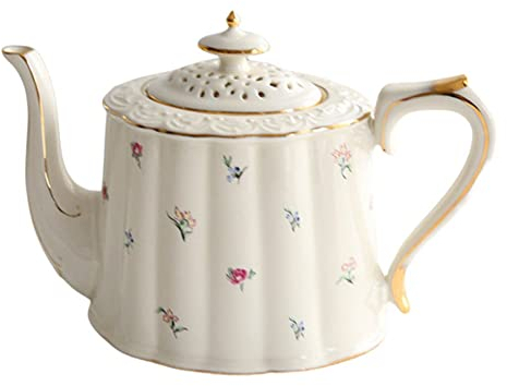Yessetry Ensemble de théière française, tasse à café, tasse à bord doré, tasse à thé, tasse à thé anglaise, tasse à thé C