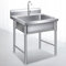Fregadero comercial de acero inoxidable 304 Fregadero de servicio independiente de 1 compartimento para garaje, restaurante, cocina, lavadero, exterior
