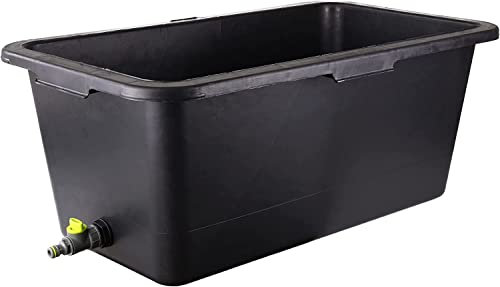 NORBI-LAND Bathtub With Drain Valve for Dogs and Cats,Pet Paddling Pool with a Tap,Plastic Dog Pool, (90L; 78x48x31[cm])