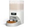 Faroro 4L Distributeur Croquettes Chat Automatique, Mangeoire pour Chat Chien avec Gamelle en Acier Inoxydable, Minuterie Programmable et Enregistreur 30s Vocal, 1 à 6 Repas par Jour (Blanc)