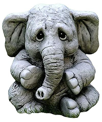 CaCaCook Skulptur-Pflanzgefäß, Elefanten-Dekor, Gesichts-Pflanzgefäß, Elefantenstatue Als Außendekoration (Fotofarbe)