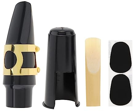 OriGlam Kit 5 in 1 con bocchino per sassofono contralto, con fibbia in metallo, bocchino per sassofono contralto, parti di sassofono