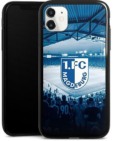Slim Case extra dünn kompatibel mit Apple iPhone 11 Silikon Handyhülle schwarz Hülle 1. FC Magdeburg Stadion 1. FCM