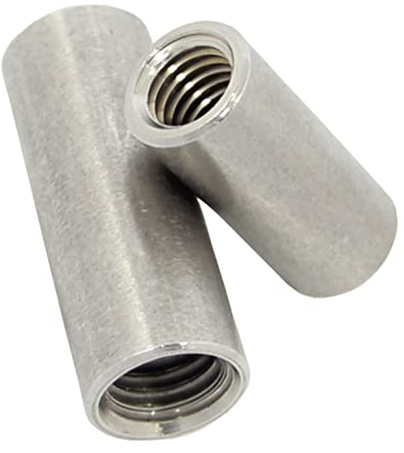 1 Stück Distanzmuffen rund M16 x 50 mm aus Edelstahl V2A | Gewindeeinsätze, Langmuttern, Rundmuttern, Gewindehülsen, Verlängerungsmuttern, Verbindungsmuttern.