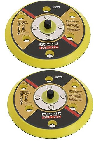 Create idea 2pcs 125mm Patin de Support à Boucles et Crochets pour Ponceuse Accessoires d'outils Électriques de Disque Meulage Tampon de Disque de Ponçage de 6 trous pour Meulage de Polissage