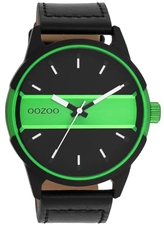 Oozoo Timepieces Herren Uhr | Armbanduhr Herren mit Lederarmband | Hochwertige Uhr für Männer | Edle Analog Herrenuhr in rund | C11233