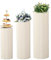 Runde zylinder sockel display,3PCS faltbares Papiersäulen-Display, Zylindersockelständer für Partys, Hochzeitsdekoration aus Pappe, römische Säule für Hochzeit, Geburtstag, Partydekoration ( Color : W