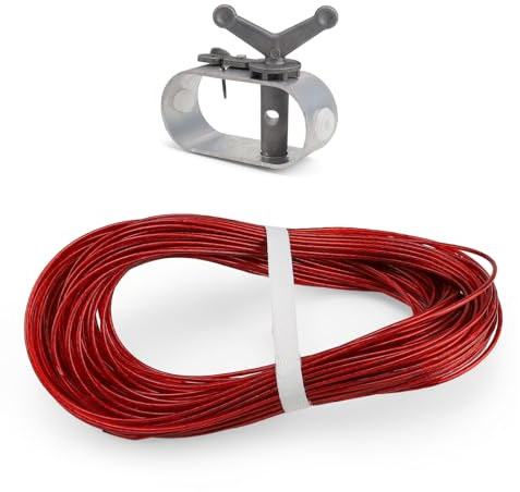 Tensor de lona de piscina, SPRHR Tensor Cable, cuerda para cubiertas de piscina, diámetro 2 mm, longitud 30,5 m, para asegurar las cubiertas de piscinas fuera del suelo invierno