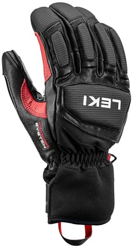 LEKI Griffin Pro 3D Herren Handschuhe, schwarz-rot-weiß, Größe 9.5