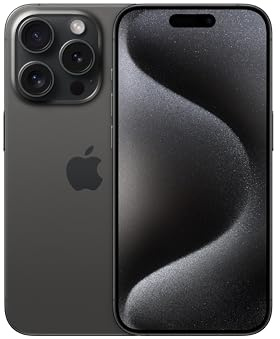 Apple iPhone 15 Pro, 256GB, Black Titanium - Unlocked (Renewed)