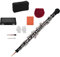 summina Oboe Instrument Professionelle Oboe C Key Halbautomatischer Stil vernickelte Tasten Holzblasinstrument mit Oboe Reed Handschuhe Ledertasche Tragetasche Reinigungstuch