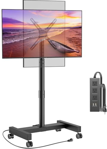 Perlegear Support TV roulant pour Smart TV LCD LED OLED 4K 23-60