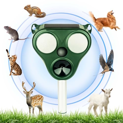 UCAMP Katzenschreck Ultraschall,Multifunktion Ultraschall Katzenabwehr,Wasserdicht Solar Katzenschreck mit Bewegungssensor,Wirksam Gegen Katzen,Hunde,Marder und Vögel Schädlineg