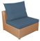 chilly pilley® Rattan-Möbelkissen, Gartenkissen, Sitzkissen, viele Größen und viele Farben 50x50x10, Blau