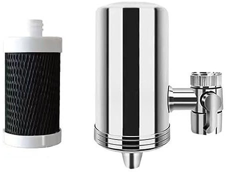 Junterone Grifos de Acero Inoxidable, Purificador de Agua, Agua del Grifo para el Hogar, Filtro de Agua Potable Directo para Cocina, Elimina los Contaminantes del Agua