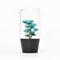 HSENY 10CM Universal Fit for JDM Echte Blume Schaltknauf Acryl Kristall Transparent 7 Farben Auto Manuelle Schalthebel Schaltknauf(Lake Blue)