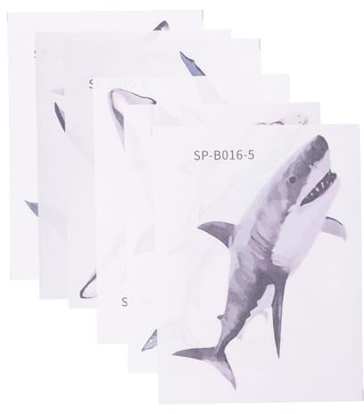 TOYANDONA 6St Hintergrundaufkleber wandaufkleber Wand Sticker badewannensticker Waterproof Bodenaufkleber rutschfeste Haifisch-Badewannenaufkleber Aufkleber für Badezimmer Fluraufkleber PVC