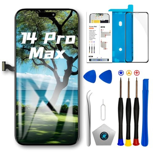 SIMDOG for iPhone 14 Pro Max Screen Replacement Kit 6.7 inch, Full HD LCD Display 3D Touch Screen Digitizer Full Assembly + Repair Tools + Screen Protector