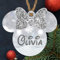 Add a Dash of Magic to Your Christmas Tree with Personalised Black Glitter Effect Mouse Christmas Baubles - Mouse Holiday Decorations, Custom Name (Grey, Acrylic Girl Mouse)